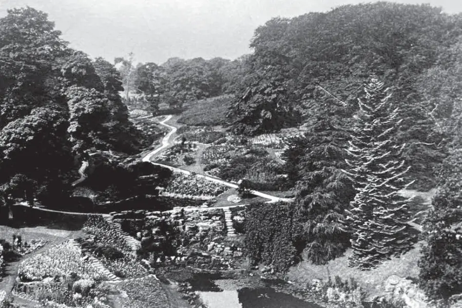The Cascades, a series of pools among ornamental planting